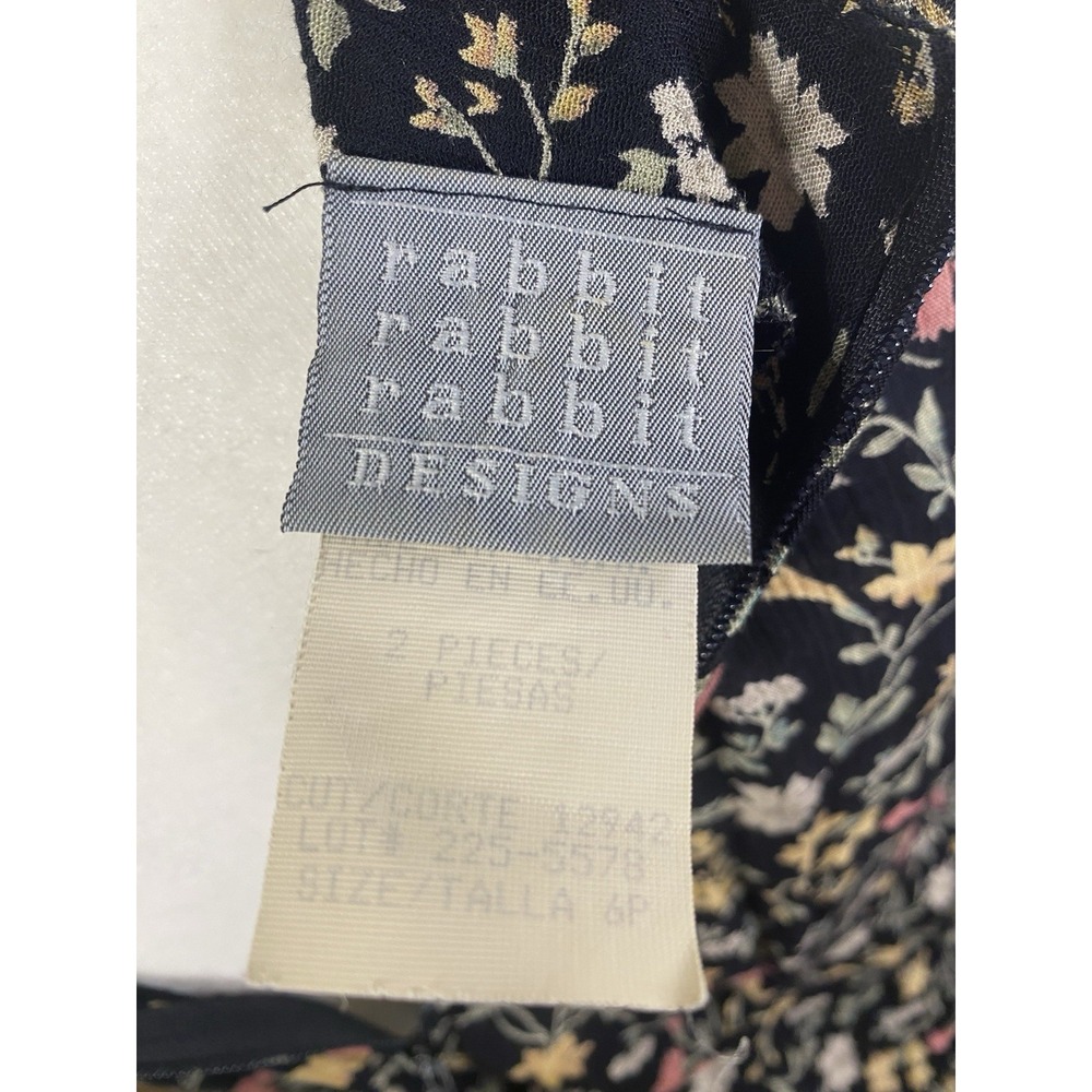 Vintage Rabbit Rabbit Rabbit Designs Dress Two Piece Set Size 6p - Picture 11 of 11